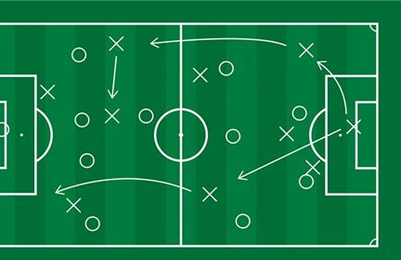 Football knockout bracket stadium image