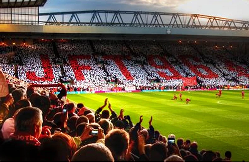 Club football stadium fans