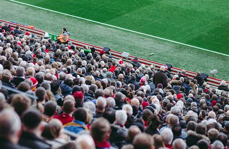 Football tickets and stadium fans